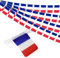 Frankreich String Flag Wimpel Banner – 38 Flaggen, 12 m kleine Mini Französische Flaggen Wimpelkette Banner für Landdekoration, Schule, Party, Sportveranstaltungen