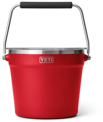 YETI Rambler Seau à glace isotherme à double paroi avec couvercle, rouge Rescue