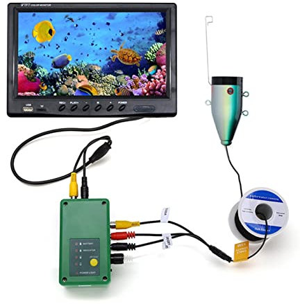 Tragbares Unterwasser-Angelkamera-Set, 9 Zoll DVR, Fischfinder, Unterwasserfischen, 1080P-Kamera, 16 G HD 1280 * 720-Bildschirm, doppelte LEDs, 15 m, 30 m, Kamera für Eisseefischen, wasserdichte