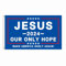 Jesus-Flagge, Jesus 2024, 90 x 152 cm, doppelseitig, Jseus Our Only Hope, patriotische Outdoor-Dekoration mit Messingösen (Jesus-1)