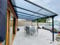 Wall Mounted Pergola Outdoor Aluminium Gazebo Large Lean To Patio Deck Post Garden Car Port Structure House PC Roof conservatory Canopy UV Sun Shade Shelter