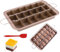 ZONJIE Non Stick Brownie Pans with Dividers, 18-Cavity High Carbon Steel Brownie Baking Tray for for Oven Baking with Built-in Slicer & Rack for Professional Slices
