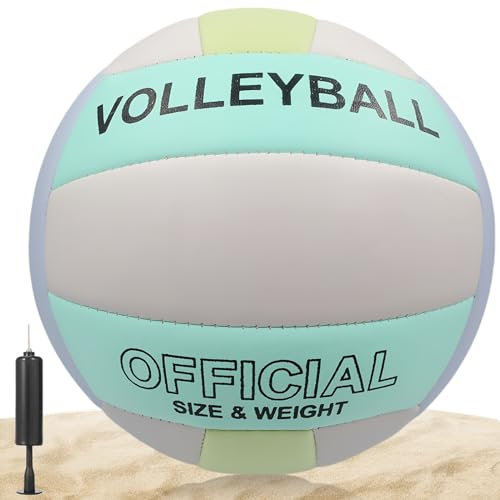 Volleyball, offizielle Größe 5 Volleyball-Set Volleybälle weicher Volleyball Strand Volleyball Beachvolleyball für drinnen draußen Strand Volleyballtraining Wettbewerb für Teenager Erwachsene Anfänger