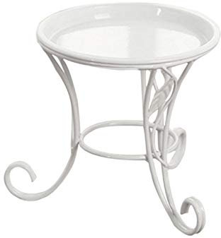 Soporte de metal para plantas | Soportes altos de hierro forjado y negro | Soportes resistentes para macetas | Estante redondo para plantas de jardín | Para esquinas interiores y exteriores