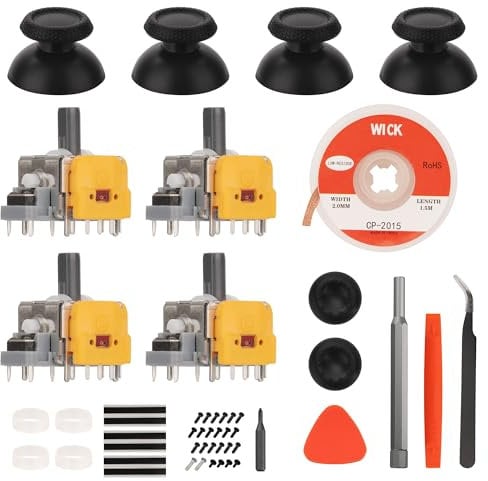 Benseager 4 Pack Hall Effect Joystick for PS5 Controller, Replacement Analog Stick Thumbstick for PlayStation 5 (4)