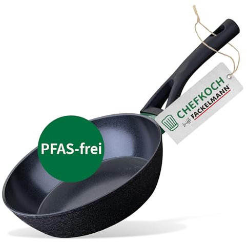 Chefkoch trifft Fackelmann Keramik-Pfanne Hamburg Ø 24 cm – Hochwertige Pfanne aus recyceltem Aluminium mit keramischer Antihaft-Beschichtung und Soft-Touch-Griff