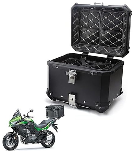 DONGGANSHI Coffre arrière Universel pour Moto, 28 36 45 55 65 80 100 L, en Alliage d'aluminium, Coffre de Rangement pour Bagages arrière, Double clé Contre Le vol, étui de Transport pour Moto