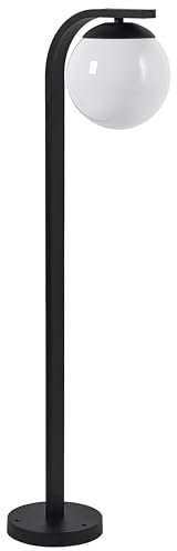 Beliani Lámpara de bolardo de jardín moderno farolas para sendero 105 cm aluminio negro Kulsi