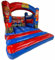 Premier Inflate 10x12ft Commercial Superhero Bouncy Castle for Toddlers, 4-5 Players, Red Blue, PVC, Superhero Theme
