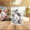 Giftic 3D Crystal Personalized Picture in Glass Cube - Classic Rectangle Portrait Crystal With Customized Photo for Gifts (Small: 8x5x5cm)