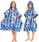 OLAOLA Kinder Badeponcho Handtuch mit Kapuze, Strand Umkleidemantel, Saugfähige Schnelltrocknendes Badetuch Poncho, Schwimmtuch für Jungen Mädchen 3–12 Jahren (Auto)