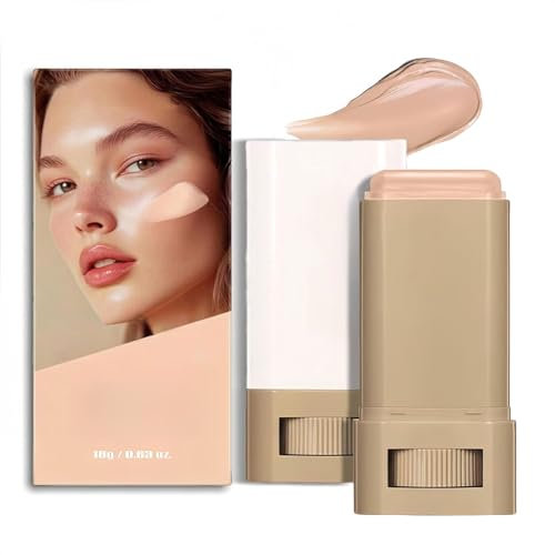 Boosted Skin Tint Balm, Solid Tinted Moisturizing Contour Stick Foundation Face Stick, Even Skin Tone Portable Moisturizing Essence Stick, Create a Natural Look (05#)