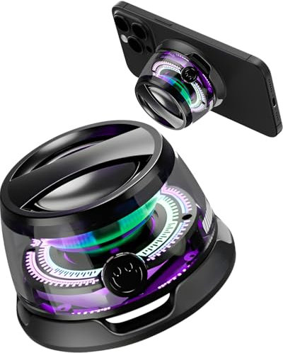 teashow Mini Magnetic Bluetooth Speaker with Lights, G200 Small Portable Wireless Phone Speaker Waterproof Bluetooth Speakers for Shower Bathroom Outdoor Travel Home