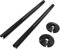 EujRcf 4-Piece Radiator Pipe Covers, Black Pipe Covers Set, 200mm Length for Various Radiator Pipe Sizes, Includes 2 Pipe Covers and 2 Pipe Rings, Perfect for Professional Home Finishing