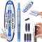 tkerinse Retractable Fountain Pen, Protectivemethod Fountain Pen Retractable, 0.38mm Blue&Black Ink Transparent Barrel Includes 5 Refillable Ink Cartridges for Smooth Writing No Leaking School Office