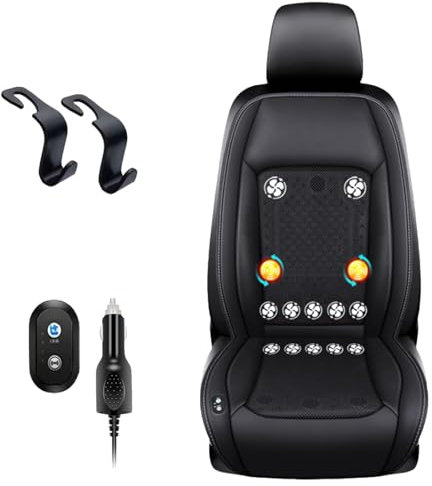 Gienslru Icy Seat - Icy Seat Car Cooling Cushion, Car Seat Cooler with 24 Fans & 6-Mode Massage, Breathable Ventilated Seat Pad, Car Seats Cover for Driving Comfort (10 Fans)