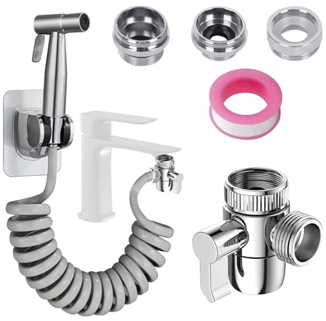 Bidet Edelstahl Handbrause Set, Bad Bidet für das WC, Edelstahldusche und Baby-Stoffwindelsprüh-Kit,Duschkopf Windel Dusche Tierbad Wasserspar Wand Waschen