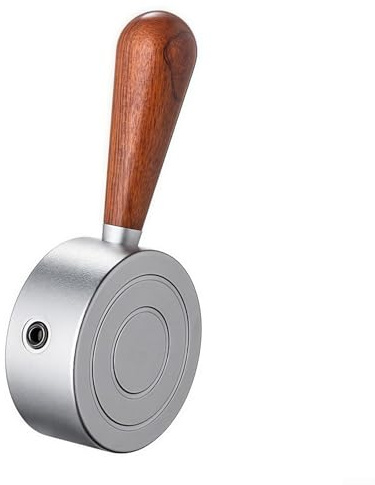 BlesConi Dampfhebel und Heißwasserschalter für Breville Espressomaschinen der Serie 8 und 9, Aluminium und Holz, silberschwarz (silberfarben)