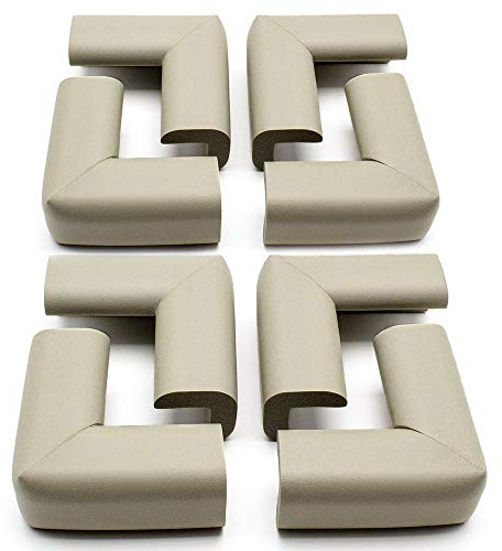 AKORD Pack of 8 Baby Safety Corner Protectors for Desk Table Furniture, Grey