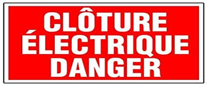 Panneau Danger clôture électrique - Rigide 330x200mm - 4160146