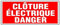 Panneau Danger clôture électrique - Rigide 330x200mm - 4160146
