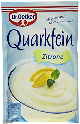 Dr. Oetker Quarkfein Zitrone, 57 g Dessertpulver für eine Quarkspeise Zitrone