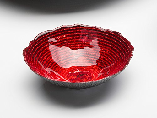 Sandra Rich Keramik Schale, Handgemacht, Rot, 4,5 cm Ø 16 cm