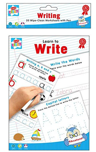 Learn To Write - 20 Wipe-Clean Writing Worksheets with Pen