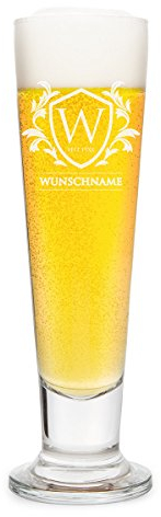 Leonardo Bierglas mit individueller Gravur - Wappen - Pilsglas 0,3 L