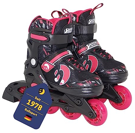 Best Sporting Inline Skates Kinder I Rollschuhe größenverstellbar 34-37 I robuste Inliner für Jugendliche mit Bremse I violett - schwarz I Rollerskates Schuhe Kinder I Inliner mit 4 Rollen