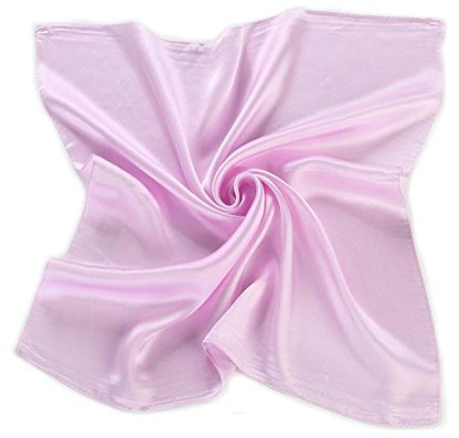 MEISHINE® 52 * 52cm Damen Elegant Seide Halstuch Seidenschal aus 100% Reiner Seide (Hell Lila)