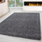 Carpettex Shaggy-Teppich, Hochflor, Wohnzimmer, Florhöhe 3 cm, einfarbig, Grau, 120 x 170 cm