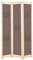 vidaXL Holz Raumteiler 3-TLG. Paravent Trennwand Umkleide Sichtschutz Spanische Wand Raumtrenner Stellwand Braun 120x170x4 cm Stoff Klappbar Platzsparend