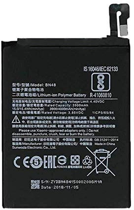 Theoutlettablet® Sostituzione batteria Compatibile con Xiaomi REDMI Note 6 Pro BN48 3900 mAh