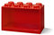 Room Copenhagen LEGO-Bausteinregal mit 8 Knöpfen, Rot, one size