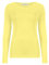janisramone Womens Ladies Round Neck Long Sleeve T-Shirt Stretchy Plain Fitted Basic Jersey Casual Tee Top Yellow