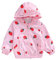 FNKDOR Veste légère Fille Garçon Bébé imprimé Manteaux Imperméables à Capuche Coupe-Vent à Fermeture à Glissière Complète Protection Solaire Manteaux de Plein Capuche Blouson (H Red, 2-3 Ans)