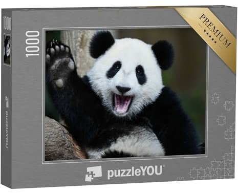 puzzleYOU: Puzzle 1000 Teile „EIN verspielter Panda“ – aus der Puzzle-Kollektion Pandas, Exotische Tiere & Trend-Tiere