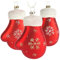 com-four® 3X Premium Christbaumschmuck - Deko-Handschuhe aus Glas - besondere Baumkugeln als Weihnachtsdeko - spezielle Weihnachtsbaumanhänger - Fäustlinge (3 Stück - Handschuh - rot)