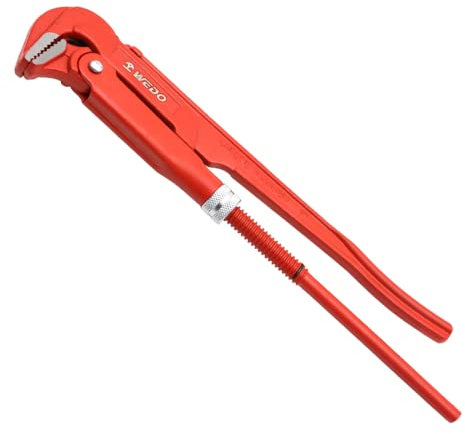 WEDO Pince à tube suédoise, coudée à 90 degrés, acier CR-V, forgé, traitement thermique, longueur 560 mm