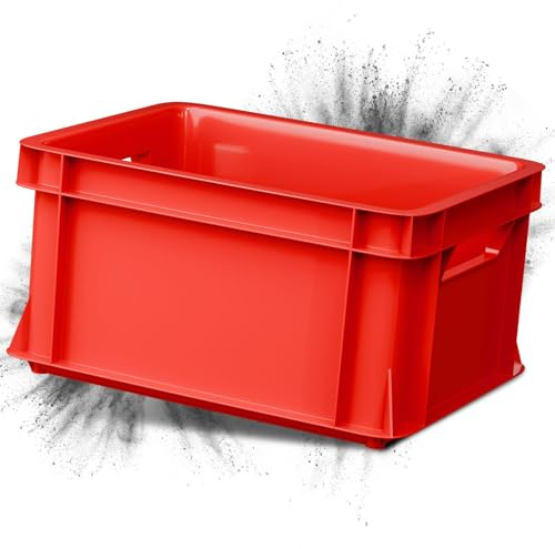 ARTECSIS Caisse en plastique 29L - 41X34x24 cm - Rouge/Bac de rangement empilable
