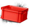 ARTECSIS Caisse en plastique 29L - 41X34x24 cm - Rouge/Bac de rangement empilable