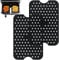 BYKITCHEN 2pcs Silicone Air Fryer Liner for Ninja Dual Basket, Air Fryer AF300UK Accessories, Reusable Silicone Liners for Ninja Double Drawer Fryer and Salter/Instant Vortex Twin Air Fryer (Black)