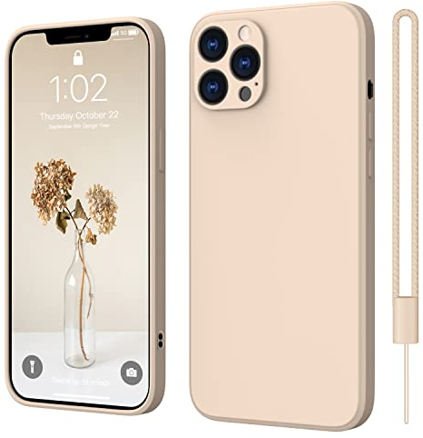 ElestBela iPhone 12 Pro Hülle, Hanyhülle iPhone 12 Pro Ultra Dünn Slim mit Microfiber, Kratzfeste Rundumschutz Silikon Case Schutzhülle Hülle für iPhone 12 Pro Khaki