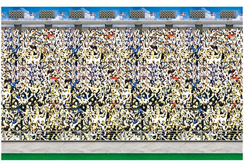3 Stück Kunststoff-Deck-Stadion-Fotografie-Hintergrund-Dekorationen für Sport-Themen-Geburtstagsparty, Fußball-Baseball-Hintergrund, Spieltag, Fotoautomaten-Hintergrund, Partyzubehör, 137 x 274 cm