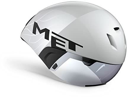 MET - Codatronca Rennradhelm in Weiß/Silber, Größe L (58-61 cm)