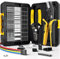 DxCRIMP Juego de conectores de herramientas de crimpado, con 32 types connector Dupont+KF2510+JST-XH+JST-SM, Micro crimpadora 0,03-0,5mm² alicates de terminals herramienta de crimpado y pelacables