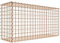 GABIONA Gabion rouillé 100 cm x 50 cm x 30 cm (L x H x P), maille 5 cm x 5 cm, spirale