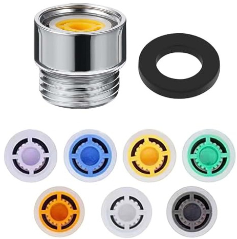 8 Pcs Shower Flow Restrictor Shower Head Flow Restrictor Shower Flow Reducer Limiter Set Shower Restrictors for Fixed Shower Head and Handheld