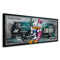 Kunstgestalten24 Leinwandbild Donald & Daisy Duck Pop Art Dollar Wandbild Kunstdruck Wanddekoration